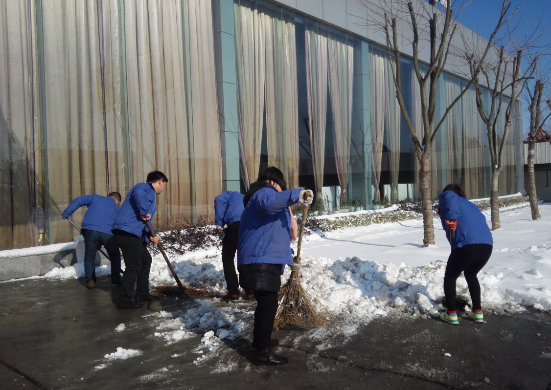 安邦電氣組織員工開展義務清雪活動(圖1)